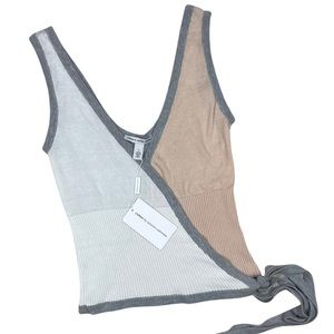 Colorblock Sleeveless Knit Top